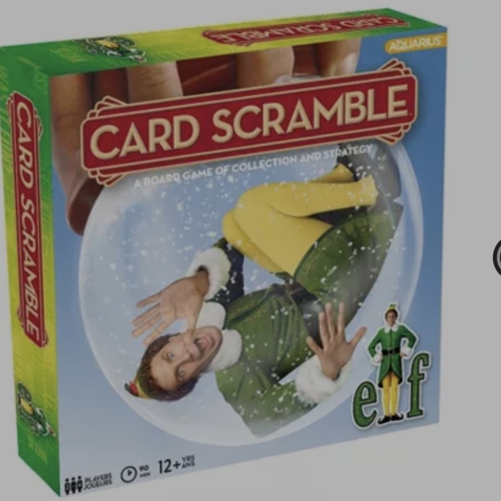 Aquarius Puzzle Elf Card Scramble Board Game Sealed Box